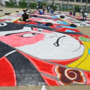 5月<br />
優勝目指して(下絵塗)